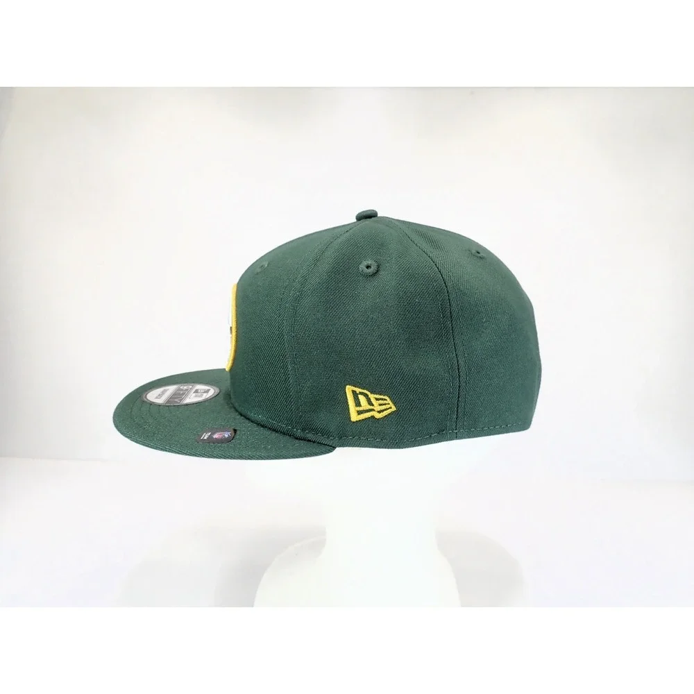 New Era 9FIFTY Green Bay Packers Snapback‎ Hat NFL Green Gold Flat Bill